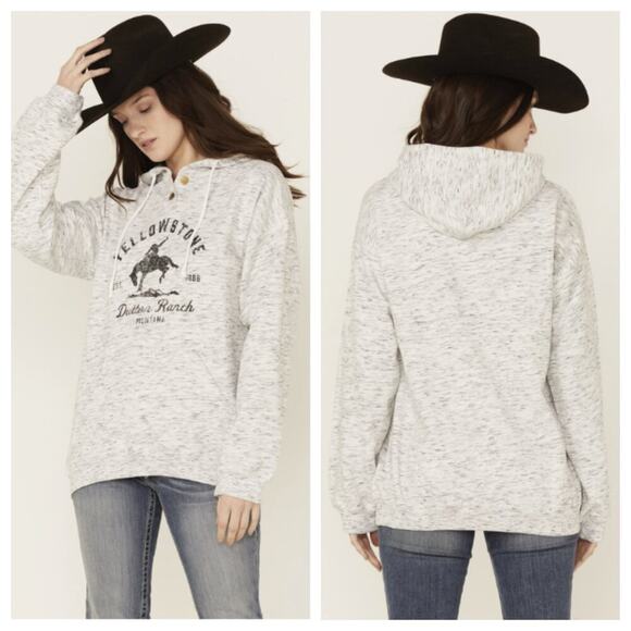 NWT Paramount Network's Yellowstone Women's Bronco Graphic Hoodie Size L - Picture 1 of 7